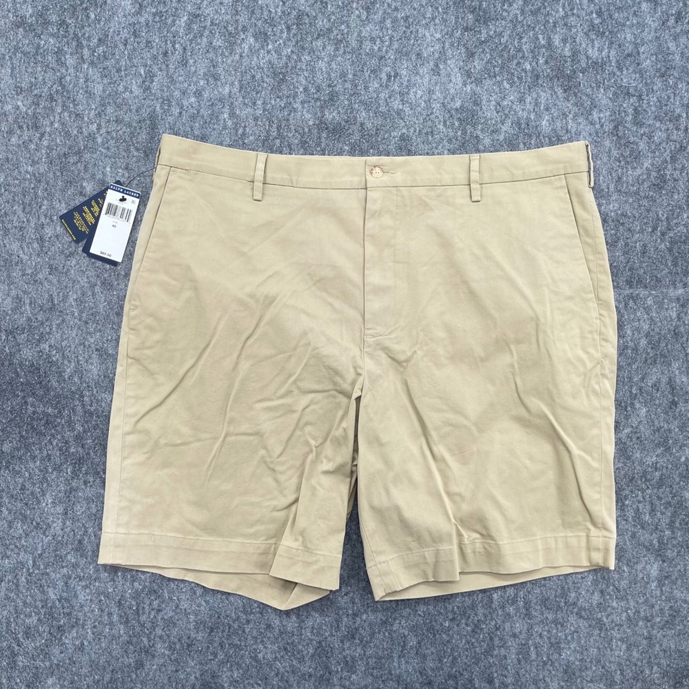 Polo Ralph Lauren Shorts Mens 40 Stretch Classic Fit 9 Chino Beige Khaki NWT